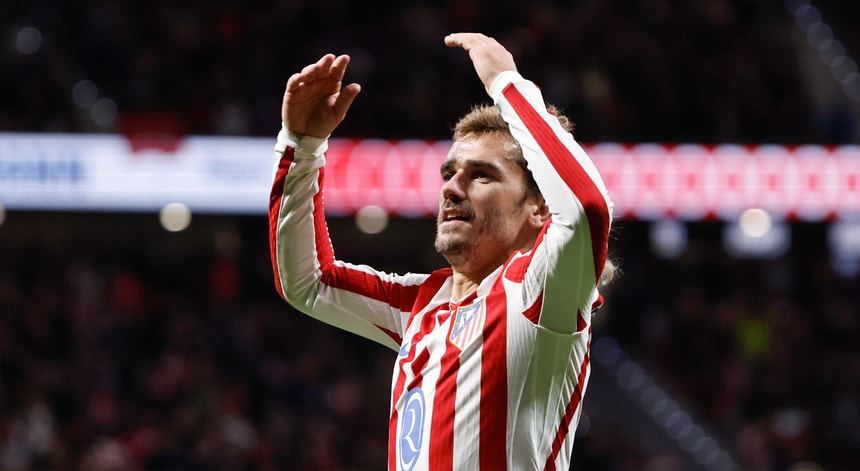 Imagem de Griezmann foi o trunfo da vitória do Atl. Madrid