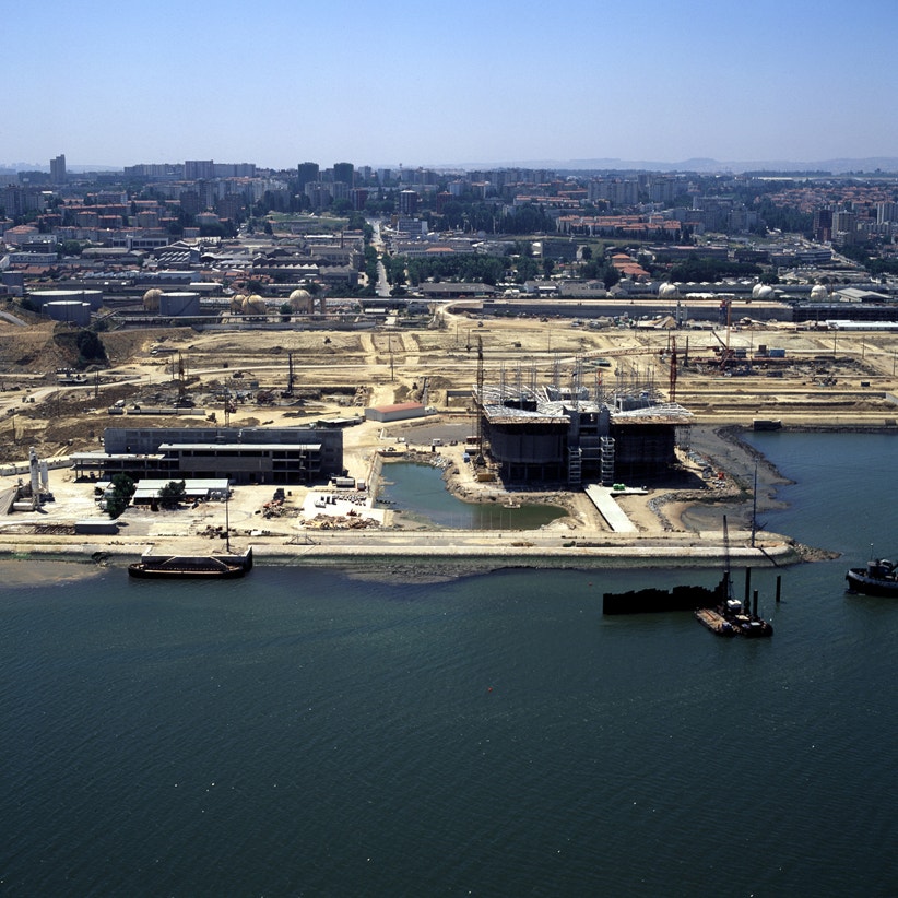  Vista a&eacute;rea da constru&ccedil;&atilde;o | Ocean&aacute;rio de Lisboa 