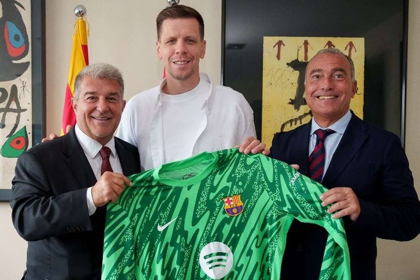 Imagem relacionada com a notícia: Szczesny segura a camisola dos "blaugrana"
