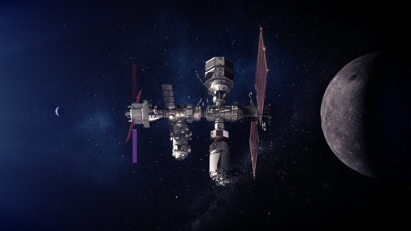  Esta&ccedil;&atilde;o Espacial Lunar de apoio aos astronautas - Miss&atilde;o Artemis / Cr&eacute;ditos: NASA/DR 