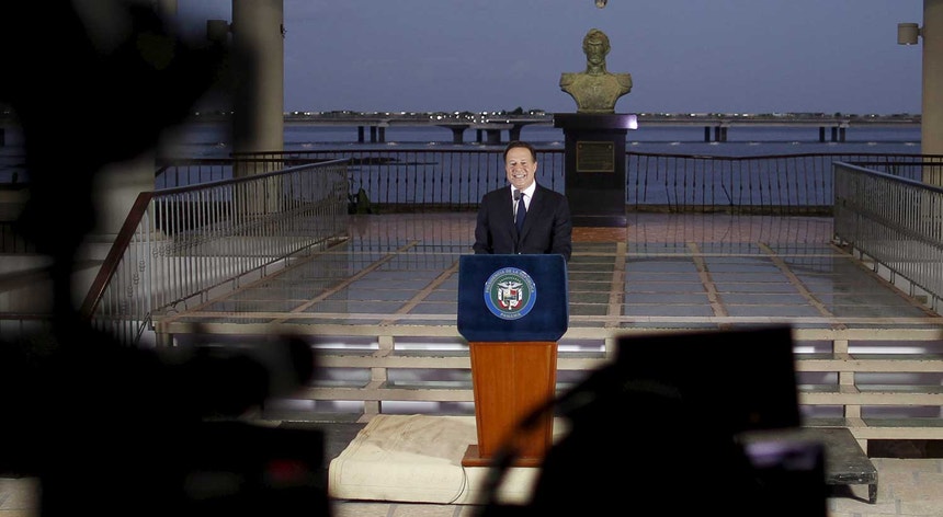 O Presidente do Panamá, Juan Carlos Varela, discursa sobre os Panamá Papers
