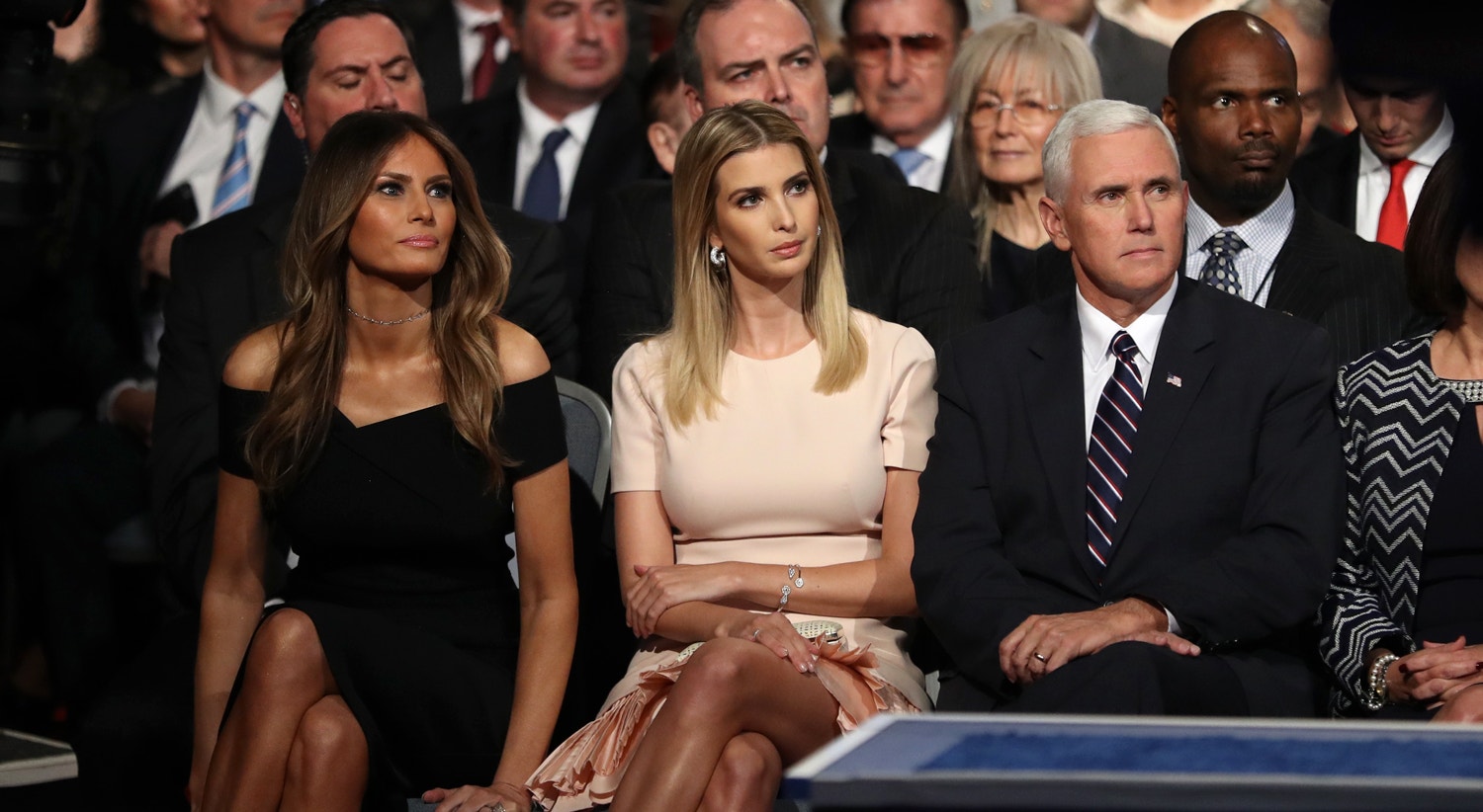  Esposa e filha de Donald Trump perto de Mike Pence/ Foto: Joe Raedle - Reuters  