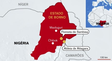 A floresta de Sambisa, na fronteira leste da Nig&eacute;ria com os Camar&otilde;es, &eacute; usada como ref&uacute;gio pelos militantes islamitas, devido &agrave; sua extens&atilde;o e extrema densidade. Ficou conhecida sobretudo ap&oacute;s o rapto de quase 300 alunas de Chibok, em 14 de abril de 2014. Algumas adolescentes conseguiram escapar mas a maioria desapareceu sem deixar rasto e a vigil&acirc;ncia a&eacute;rea foi incapaz de as localizar. A floresta &eacute; ainda uma excelente base para os islamitas lan&ccedil;arem ataques nos Camar&otilde;es.