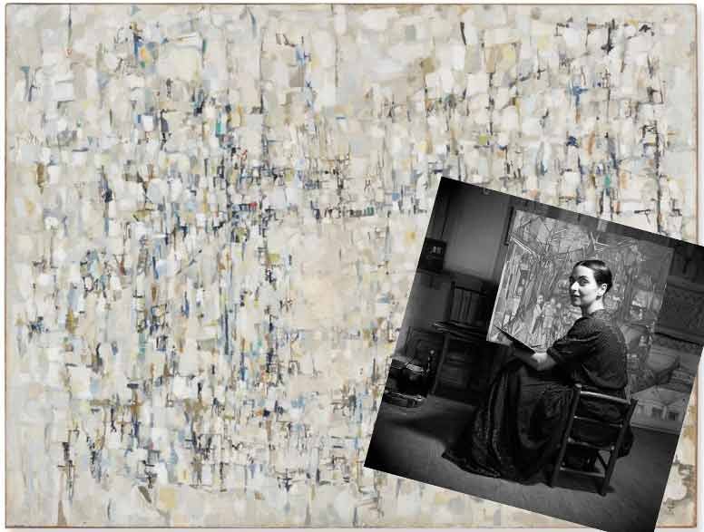 Painting by Helena Vieira da Silva at auction today at Christie's