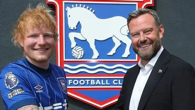 Ed Sheeran é acionista dominante do Ipswich
