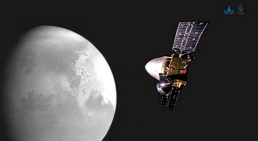 A sonda Tianwen já conseguiu estabelecer uma órbita em redor de Marte
