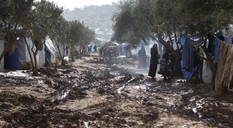Campo de refugiados s&iacute;rios em Idlib, S&iacute;ria (Foto: Reuters)