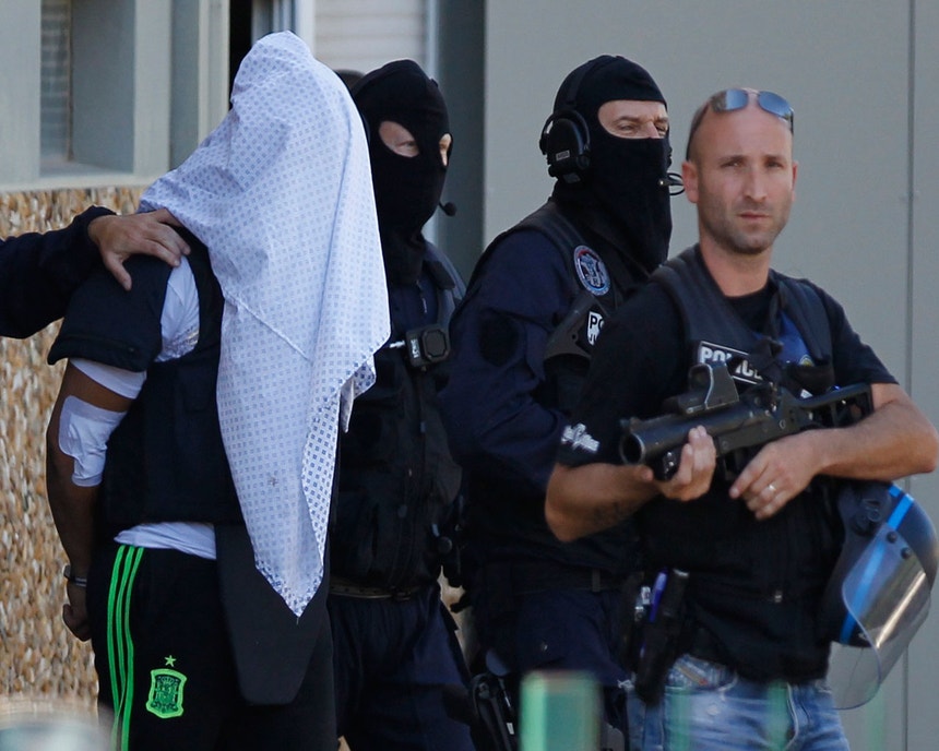 Foto de uma detenção em Lyon, em Junho passado
