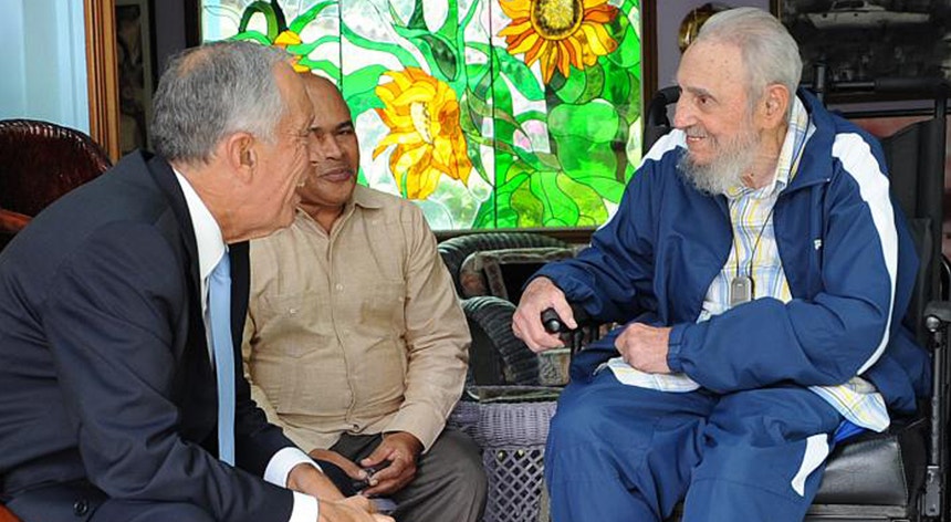 O destaque principal do <i>Granma</i> vai para o histórico encontro entre Fidel Castro e Marcelo Rebelo de Sousa
