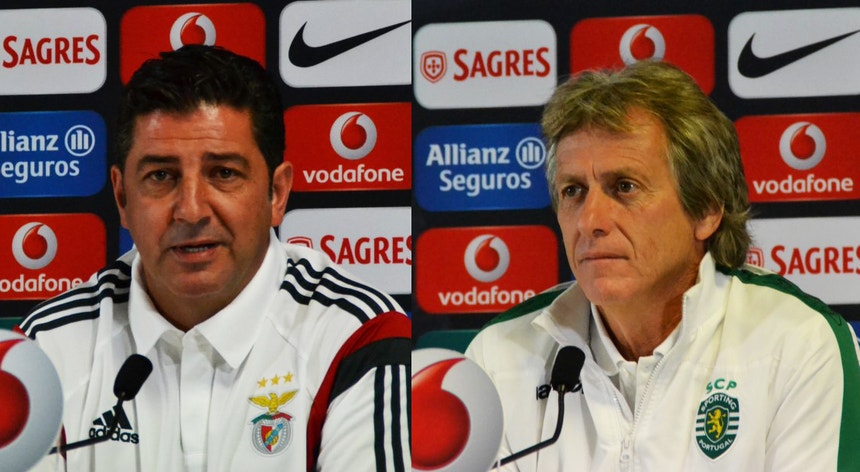 Rui Vitória e Jorge Jesus ao comando de Benfica e Sporting discutem o segundo lugar no campeonato
