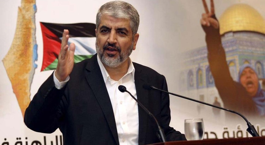 O líder do Hamas no exílio, Khaleed Meshaal em Doha, em setembro de 2015

