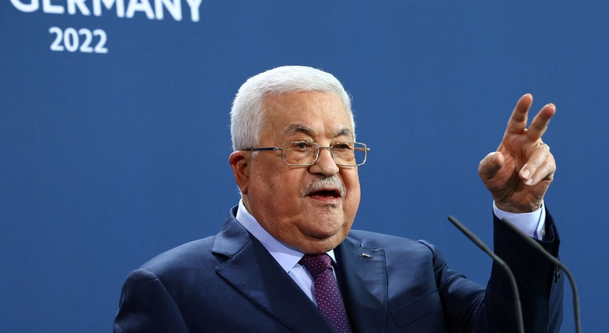 Mahmoud Abbas, presidente da Autoridade Palestiniana, de visita a Berlim em agosto de 2022
