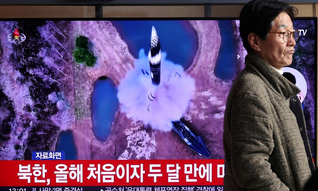 Imagem relacionada com: Coreia do Norte dispara míssil durante visita de Blinken a Seul