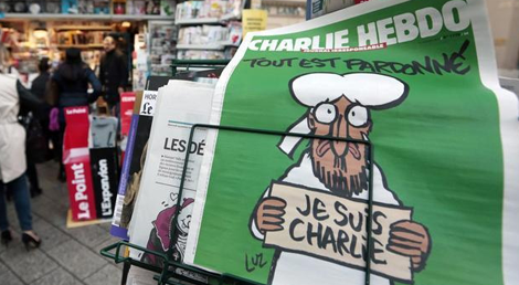 A edição de Charlie Hebdo uma semana após os atentados esgotou três milhões de exemplares em poucas horas obrigando à publicação de mais dois milhões (Foto Reuters)