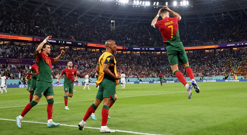 Ronaldo festeja o golo marcado frente ao Gana
