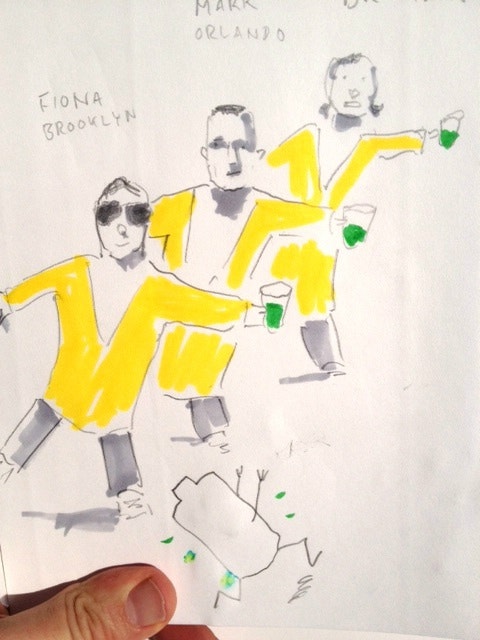  Christoph Niemann agradece em direto, na rede social, aos apoiantes dos maratonistas que lhe entregam &aacute;gua a meio da corrida. 