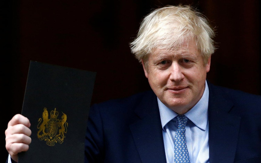 Boris Johnson, primeiro-ministro britânico, à saída do nº 10 de Downing Street, a 25 de setembro de 2019  
