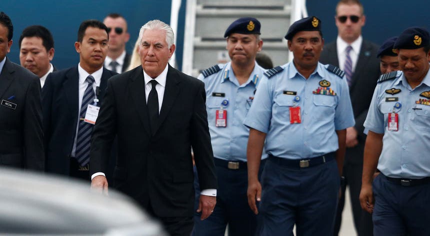 Na deslocação à Ásia, Rex Tillerson vai visitar a base militar de Guam. Foto: Reuters Na deslocação à Ásia, Rex Tillerson vai visitar a base militar de Guam. Foto: Reuters