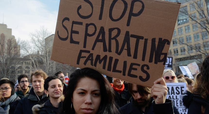 As proibições de entrada nos EUA geraram uma vaga de protestos. Foto: Stephanie Keith - Reuters As proibições de entrada nos EUA geraram uma vaga de protestos. Foto: Stephanie Keith - Reuters