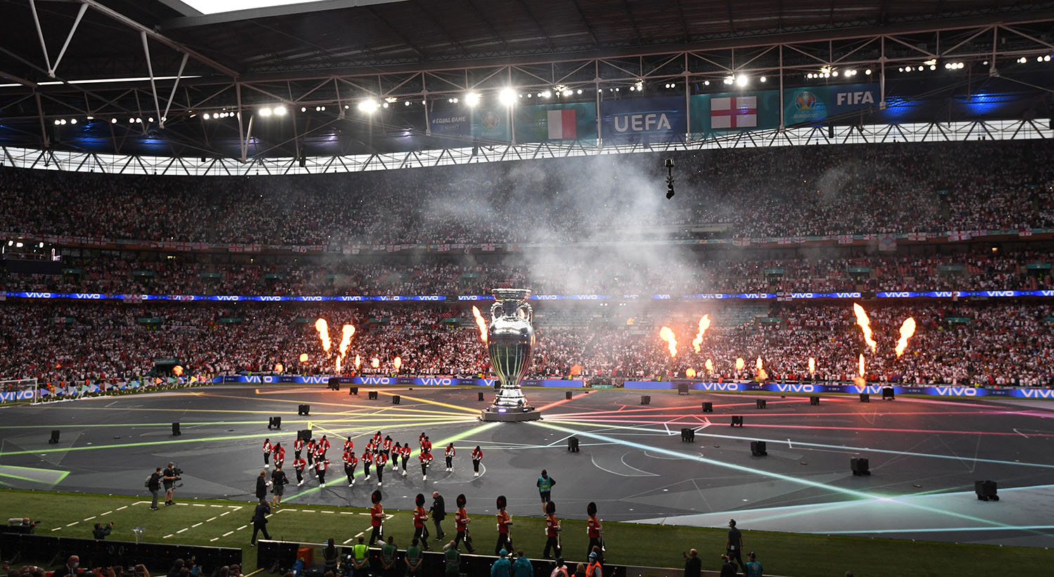  Cerim&oacute;nia de fecho do Europeu. | Foto: Facundo Arrizabalaga - Reuters 