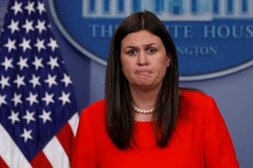 Sarah Sanders, a nova porta-voz da Casa Branca para a imprensa. após a demissão de Sean Spicer Foto: Reuters