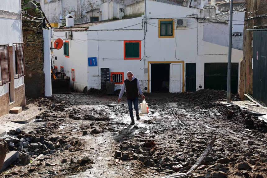 Mau tempo: inundações e cortes na circulação rodoviária em Viana do Castelo, Inundações