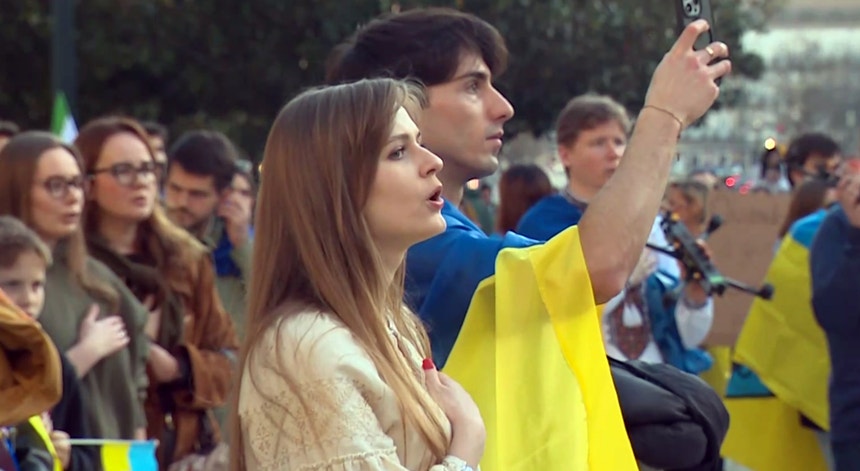 Imagem de Centenas marcharam pela paz na Ucrânia em Lisboa e Porto