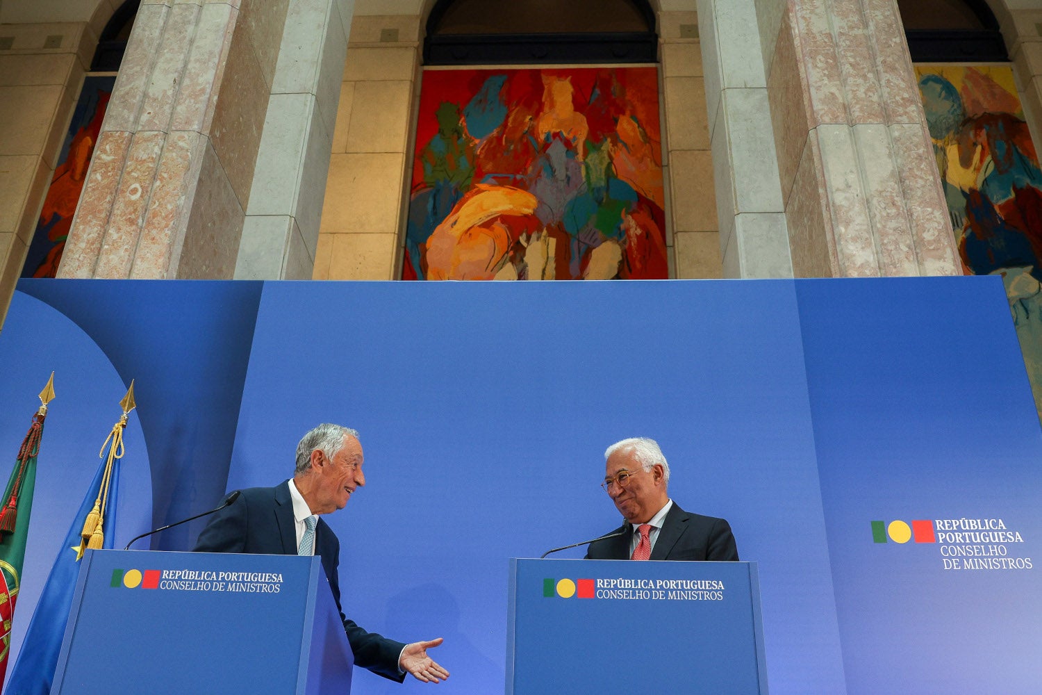 Conselho de Ministros. Costa e Marcelo destacam "cooperação e solidariedade  institucional"