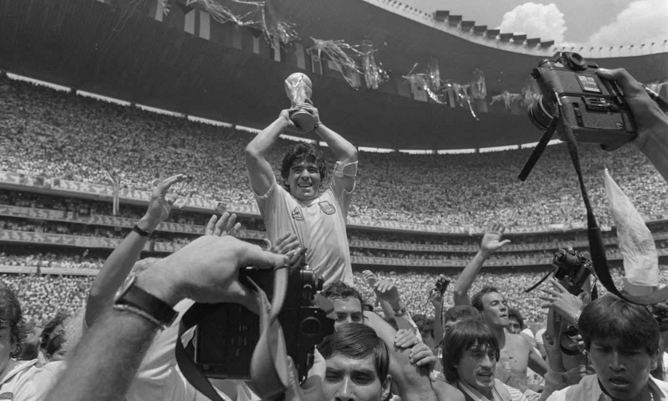  Maradona, 1986, Argentina, campe&atilde; do mundo, contra a Alemanha Ocidental  | Gary Hershorn - Reuters 