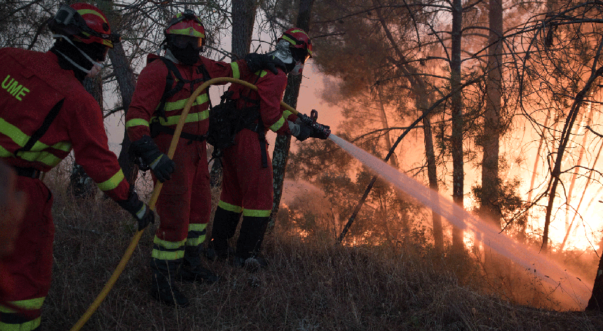 Mais de 200 bombeiros combatem incêndios em Portugal