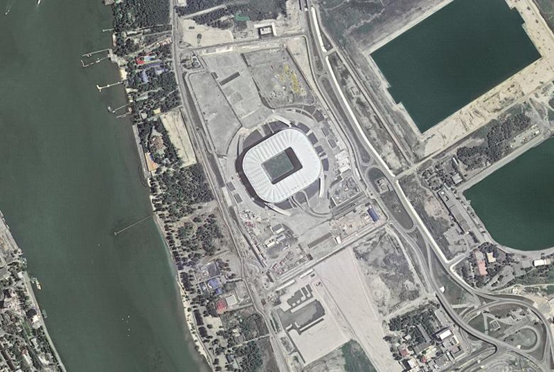  Localizado em Rostov do Don, com capacidade de 45.000 lugares /Foto: ROSCOSMOS via Reuters 