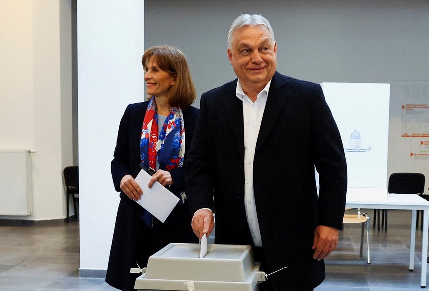 Imagem de Orbán e Magyar já votaram numa eleição com afluência recorde nas primeiras horas