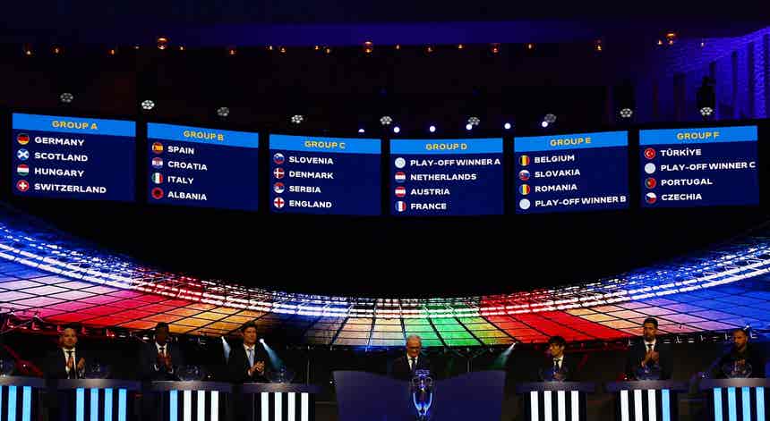 Euro2024. Portugal com Turquia, Chéquia e um vencedor dos play-offs