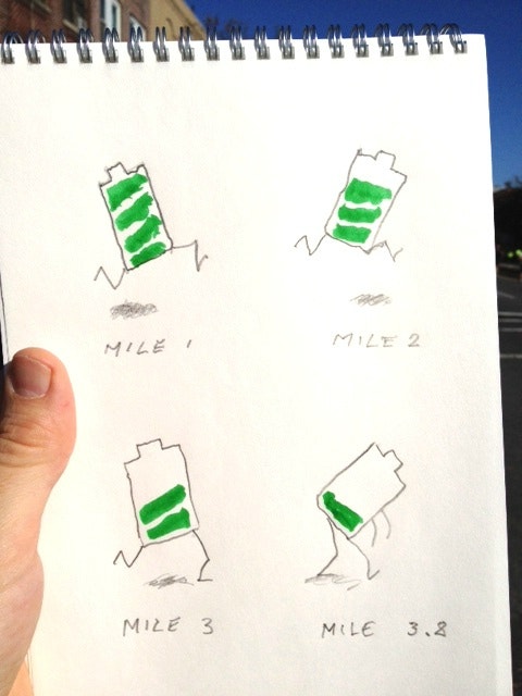  Mas as baterias come&ccedil;am a esgotar-se rapidamente... 