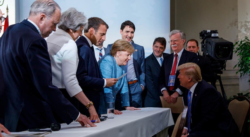 Merkel no G7 no Canadá
