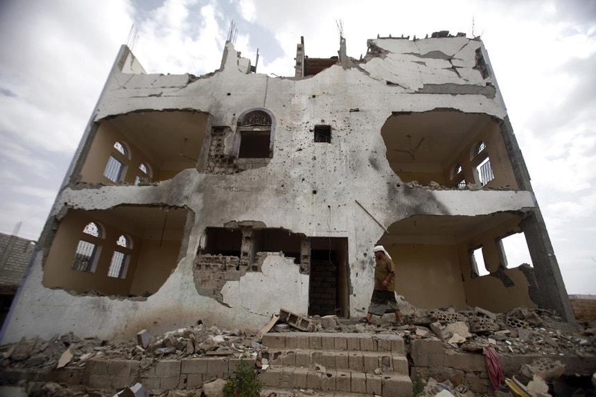A cidade de Ataq, no sul do Iémen, foi bombardeada pelos Estados Unidos em 2013, no combate contra a al Qaeda
