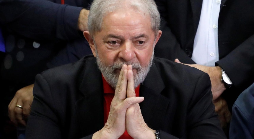 Lula da Silva em 13 de julho de 2017, durante uma conferência de imprensa em São Paulo, Brasil, depois de ser condenado por corrupção
