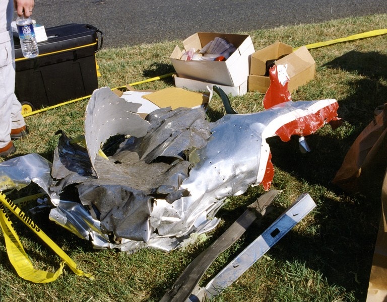  Restos do avi&atilde;o Boeing 757 / Foto: FBI 