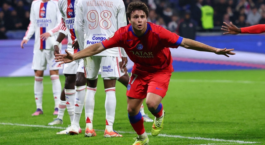 João Neves dá a vitória ao Paris Saint-Germain