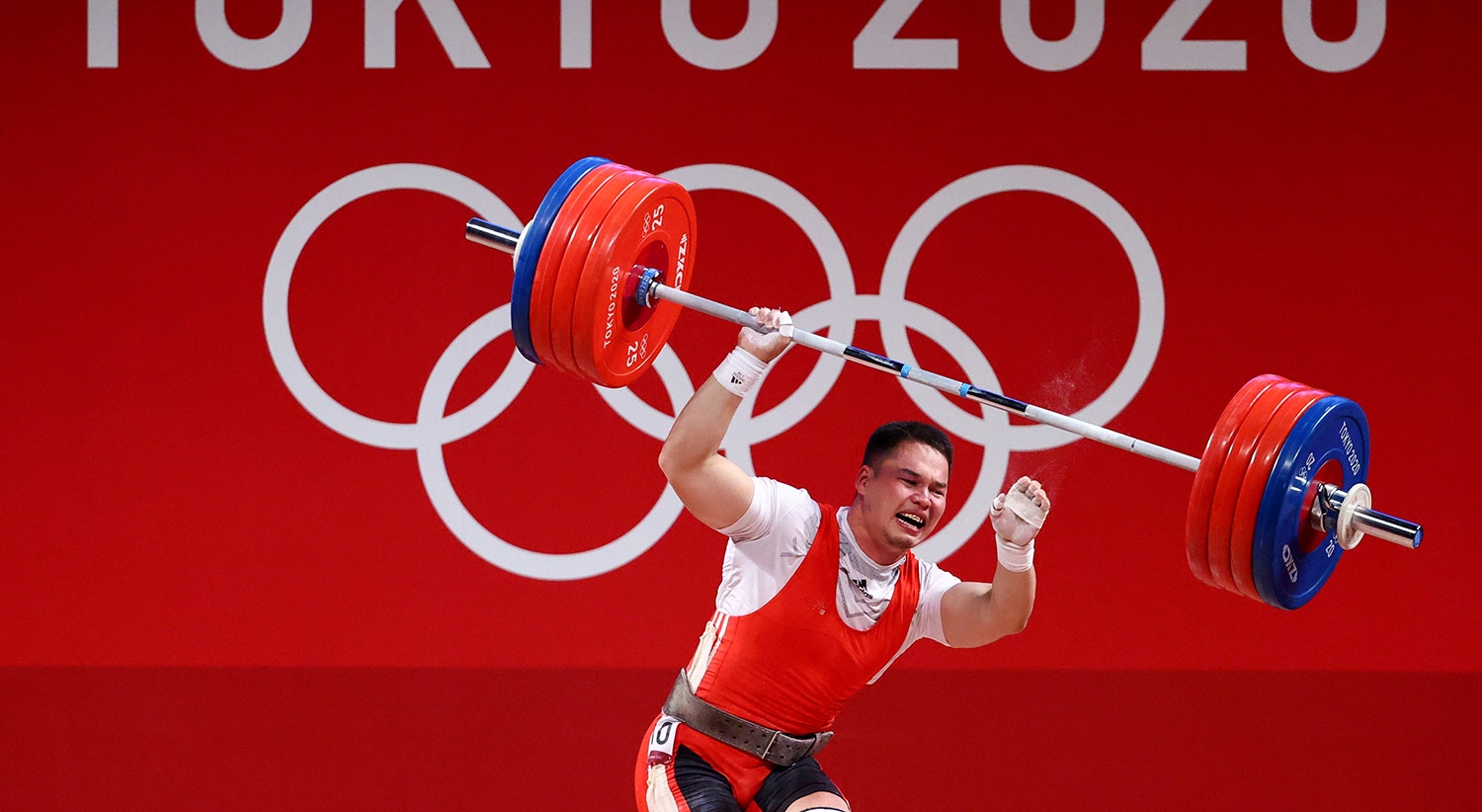  Levantamento de Peso. Rea&ccedil;&atilde;o do atleta do Quirguist&atilde;o. | Foto: Edgard Garrido - Reuters  
