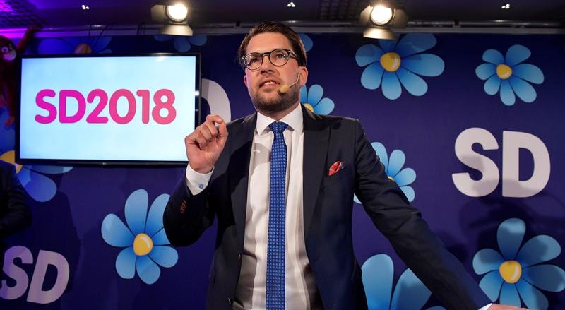 Jimmie Åkesson é o atual líder dos Democratas Suecos, que obtiveram nestas eleições o melhor resultado de sempre do partido
