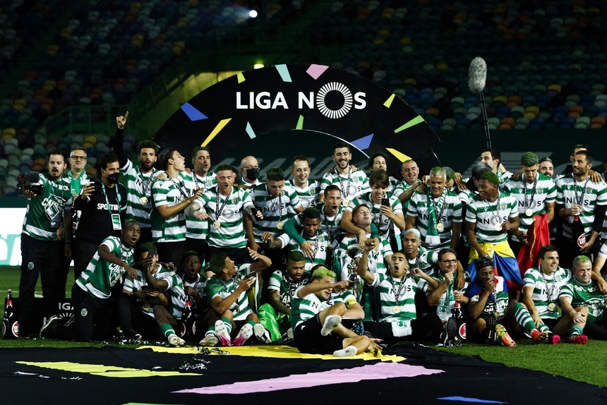O Sporting foi saudado pela câmara de Lisboa pela conquista do título
