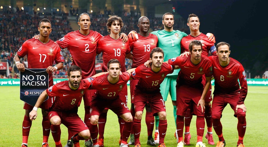 Equipa de Portugal que entrou contra a Dinamarca
