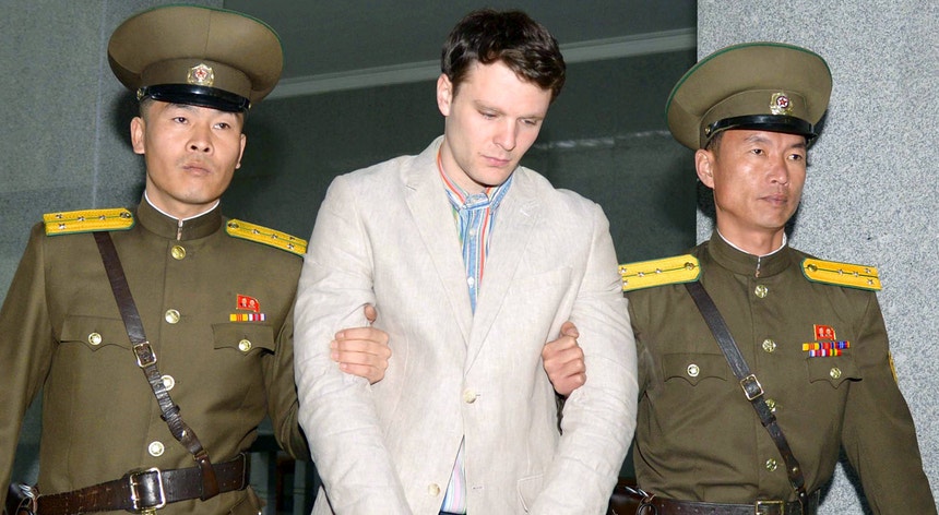 Warmbier foi detido em janeiro de 2016 no aeroporto de Pyongyang
