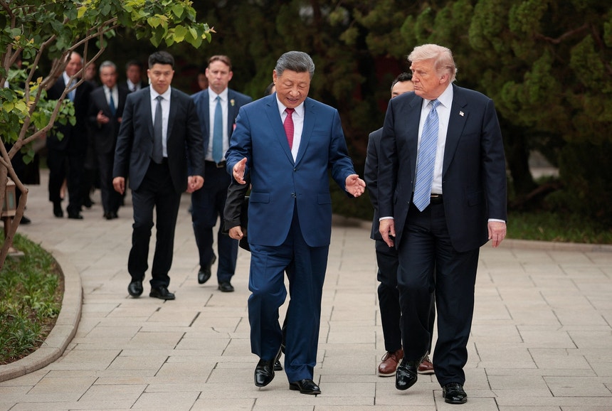 Imagem de Trump conclui visita à China com otimismo nas relações entre os dois países