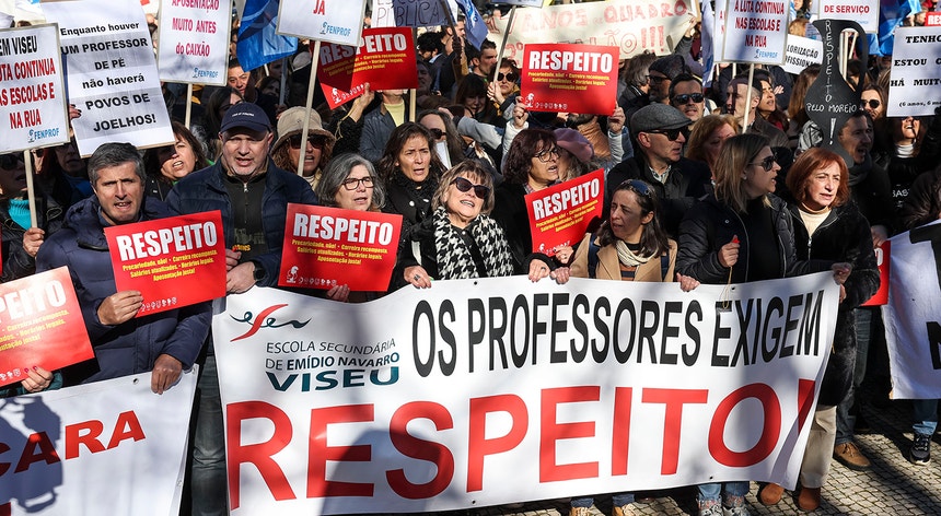 As greves dos professores por distritos começaram a 16 de janeiro e terminam hoje
