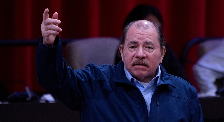 O Presidente da Nicarágua, Daniel Ortega, discursa perante a Assembleia Popular de Cuba em dezembro de 2022
