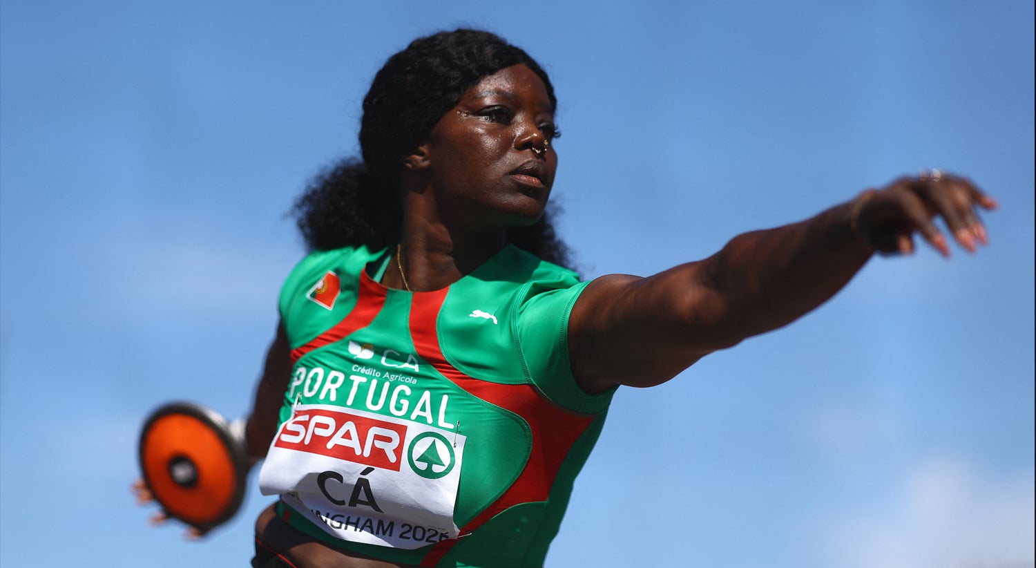 Liliana Cá na final do disco dos Europeus de atletismo