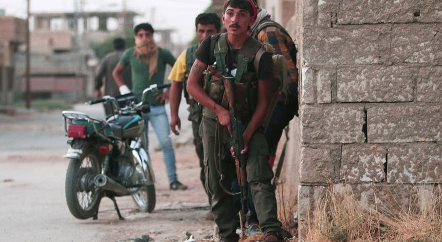 Combatentes curdos do YPG. Foto: Rodi Said - Reuters