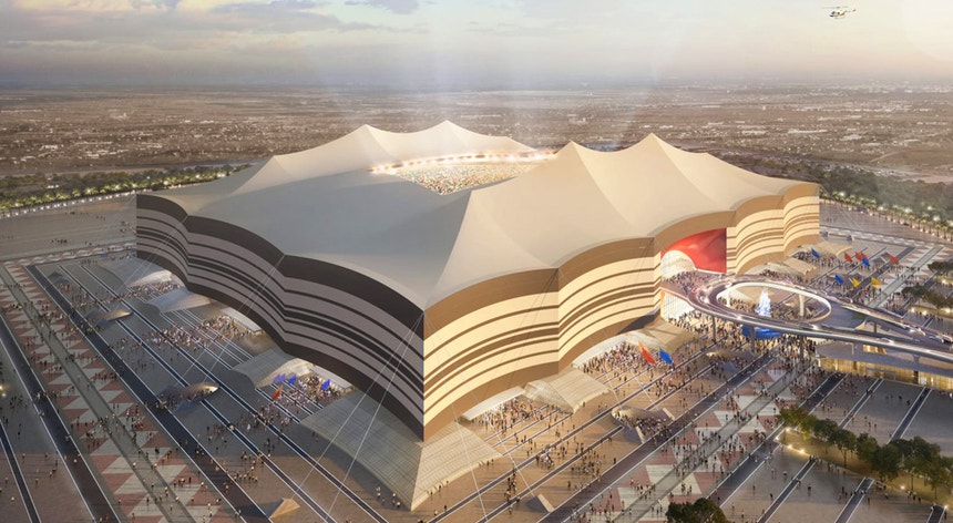 O Estádio Al Bayt, no Qatar, acolhe o jogo de abertura do Mundial 2022
